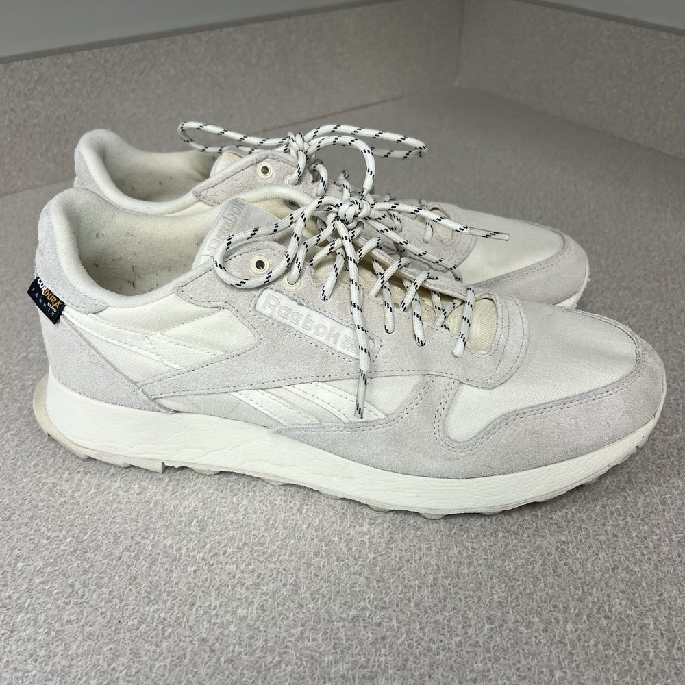Reebok Men's Classic Leather Cordura White/cream Sneakers Size 11 EUC